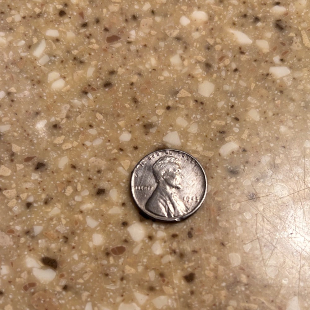 US One Cent Lincoln Penny - 1943 steel penny